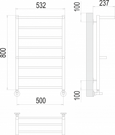 Анкона П8 500х800 Полотенцесушитель  TERMINUS Рязань - фото 3