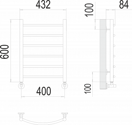 Классик П6 400х600 Полотенцесушитель  TERMINUS Рязань - фото 3