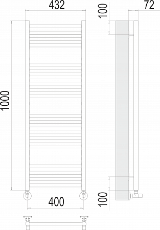 Аврора П20 400х1000 Полотенцесушитель  TERMINUS Рязань - фото 3