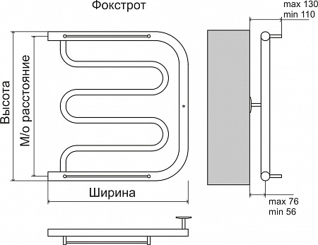 Фокстрот AISI 32х2 500х400 Полотенцесушитель  TERMINUS Рязань - фото 4