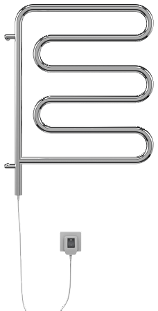 Электро 25 Ш-обр 450х570 поворотный Полотенцесушитель  TERMINUS Рязань - фото 2
