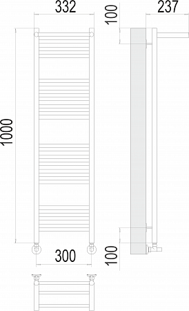 Аврора с/п П20 300х1000 Полотенцесушитель  TERMINUS Рязань - фото 3