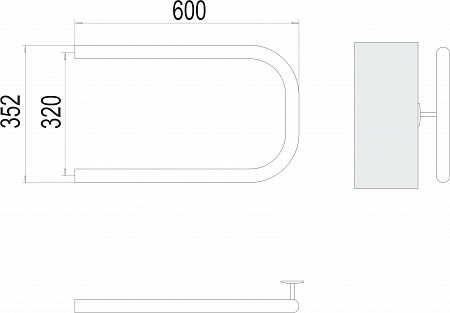 П-обр AISI 32х2 320х600 Полотенцесушитель  TERMINUS Рязань - фото 3