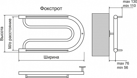 Фокстрот AISI 32х2 320х700 Полотенцесушитель  TERMINUS Рязань - фото 3