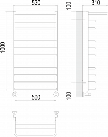 Арктур П10 500х1000 Полотенцесушитель  TERMINUS Рязань - фото 3