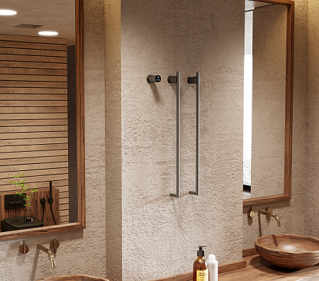 Рондо П2 350х760 электро Полотенцесушитель TERMINUS Оружейная сталь Рязань - фото 6