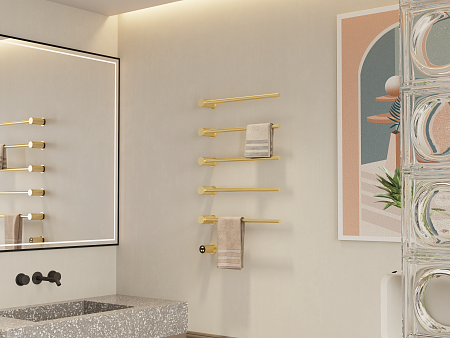 Аккорд П5 500х800 электро Полотенцесушитель TERMINUS Брашированное золото Рязань - фото 5