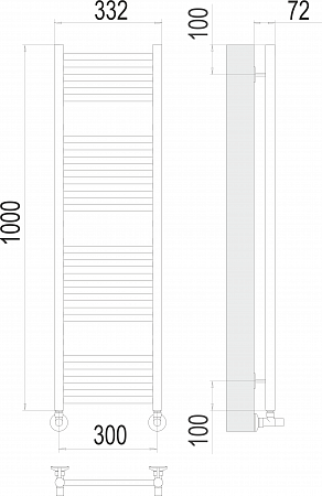 Аврора П20 300х1000 Полотенцесушитель  TERMINUS Рязань - фото 3