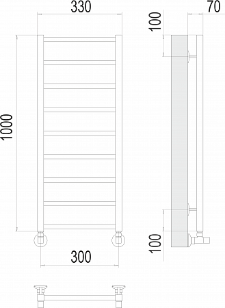 Контур П9 300х1000 Полотенцесушитель  TERMINUS Рязань - фото 3