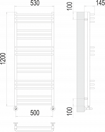 Соренто П18 500х1200 Полотенцесушитель  TERMINUS Рязань - фото 3