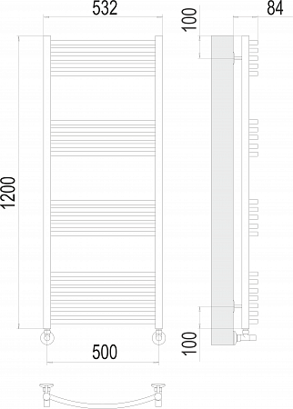 Классик П22 500х1200 Полотенцесушитель  TERMINUS Рязань - фото 3