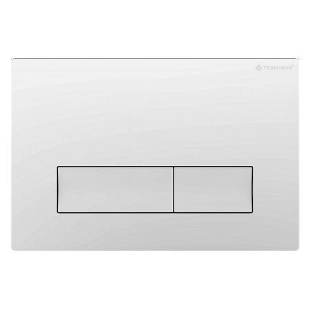 Клавиша смыва для инсталляции Terminus Classic кнопка прямоугольник цвет белый Рязань - фото 1