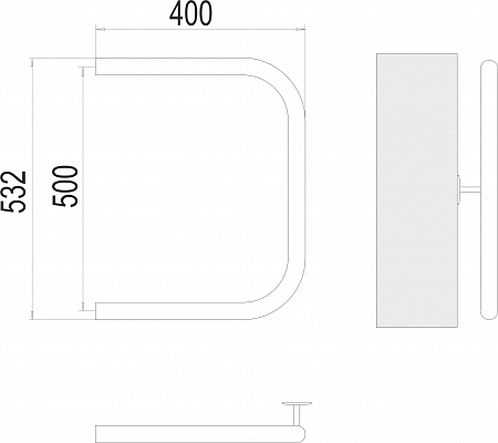 П-обр AISI 32х2 500х400 Полотенцесушитель  TERMINUS Рязань - фото 3